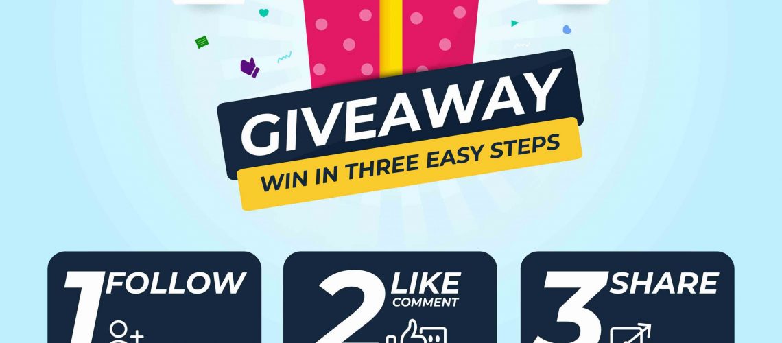 Giveaway For Social Media Post With 3 Steps To Win